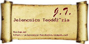Jelencsics Teodózia névjegykártya